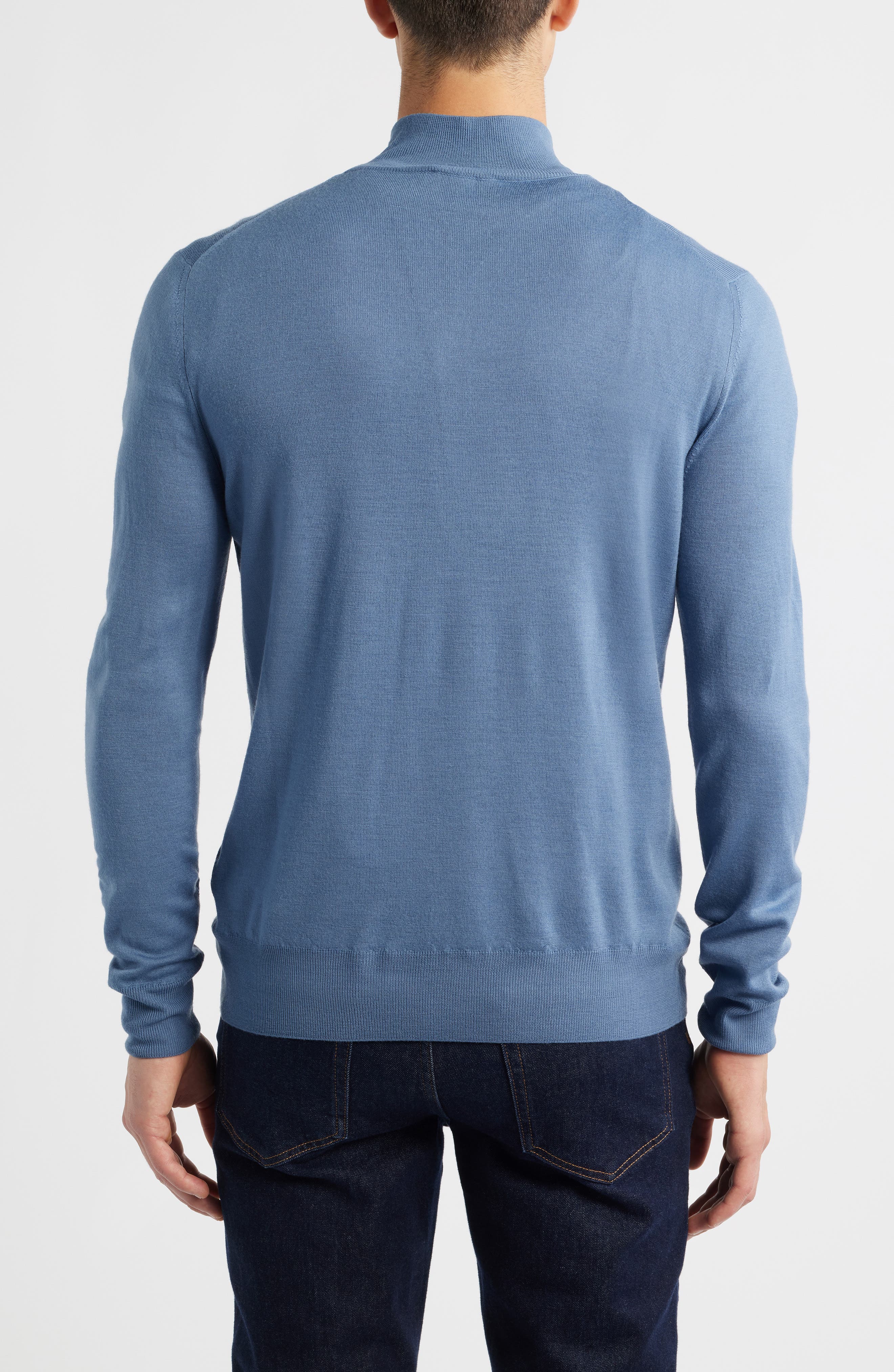 Quarter Zip Wool Blend Sweater - image 2