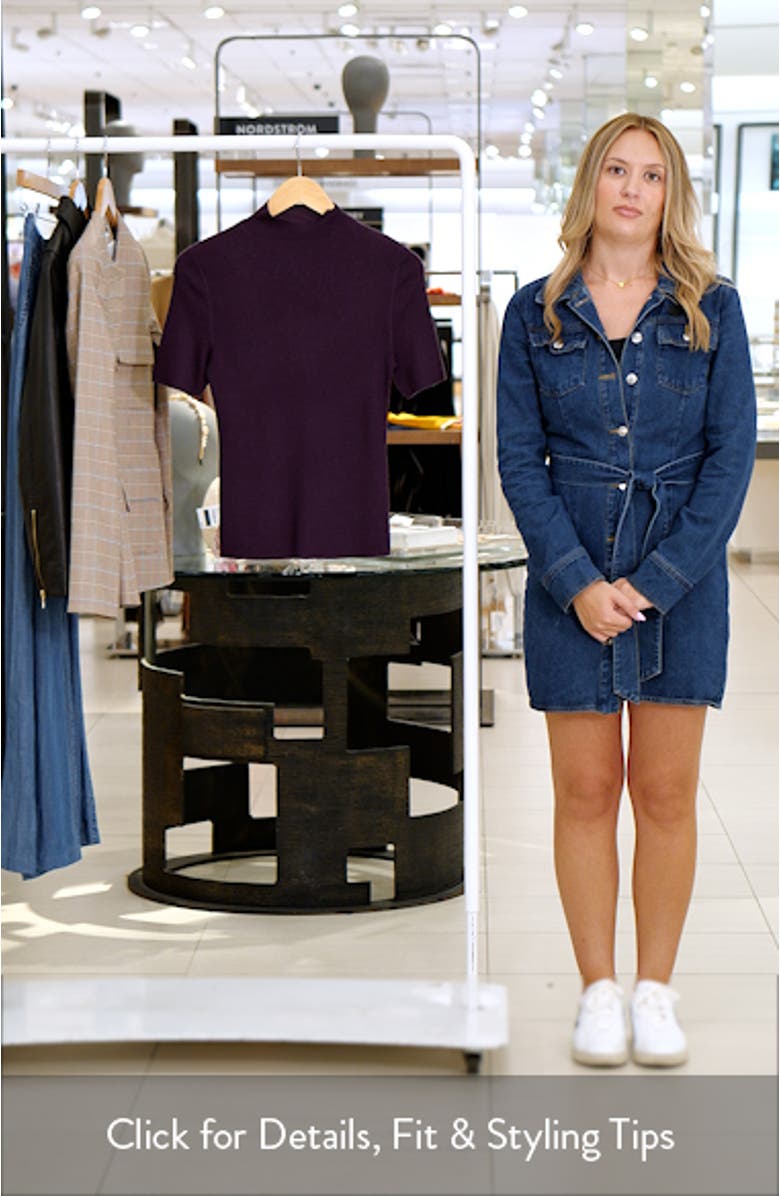 Leenda Merino Wool Mock Neck Sweater, sales video thumbnail