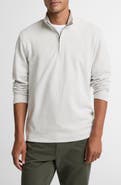 Vince Double Face Cotton Blend Quarter Zip Pullover