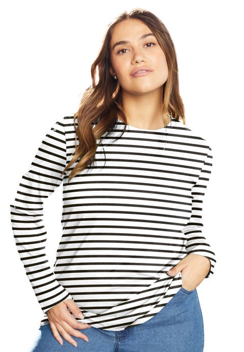 Long-Sleeve Crewneck One + Only Tee (Plus Available)