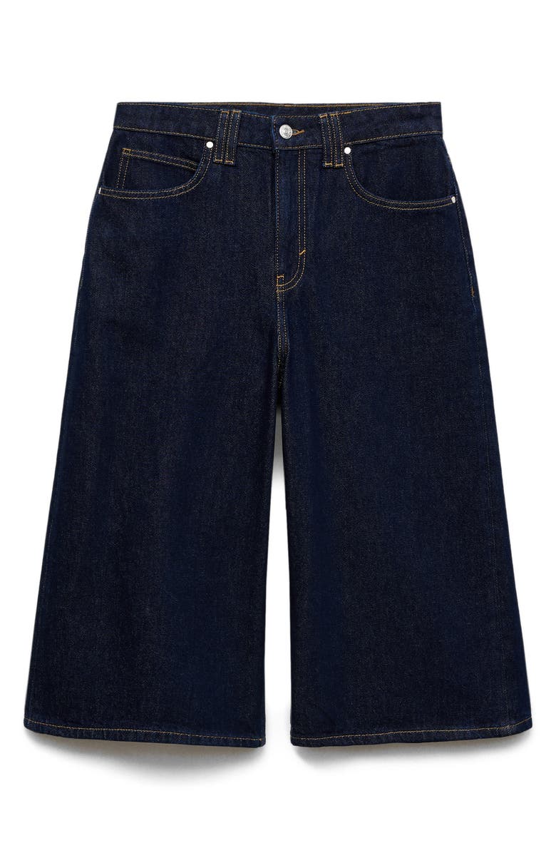 MANGO Relaxed Long Denim Shorts, Alternate, color,