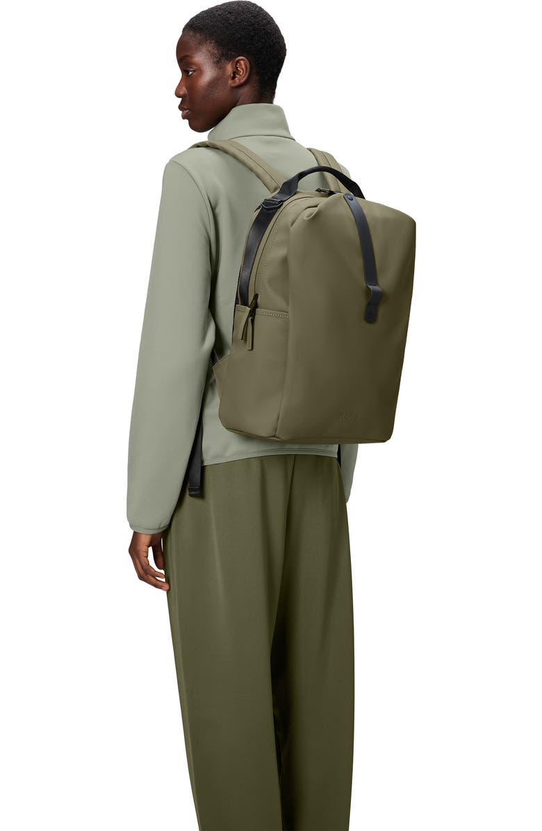 Rains Waterproof Clip Front Backpack, Alternate, color, Marsh