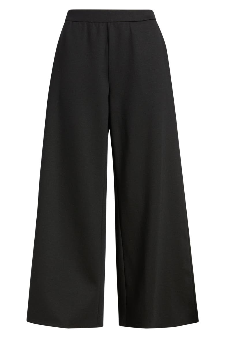 Ponte Wide Leg Pants, Alternate, color, BLACK