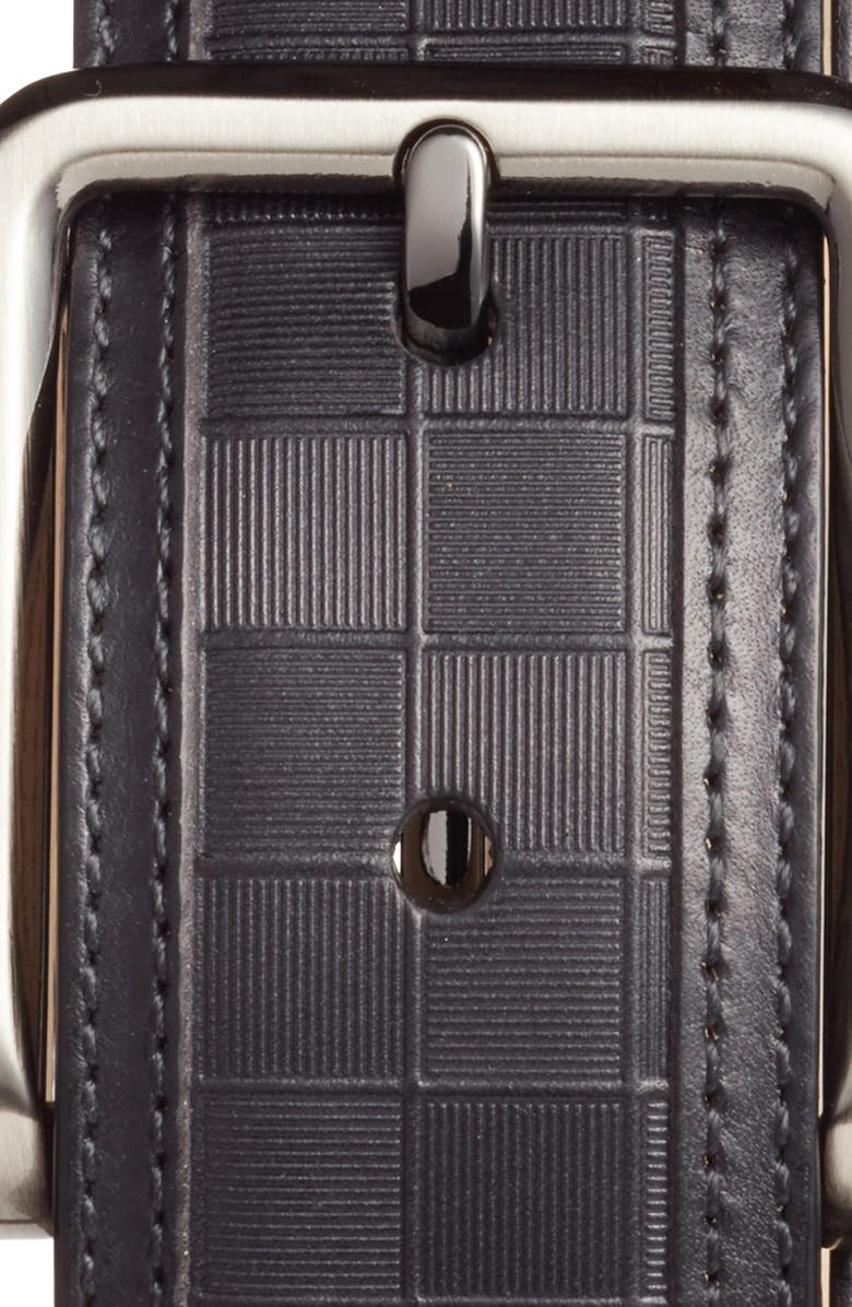 Mezlan Check Leather Belt, Alternate, color,