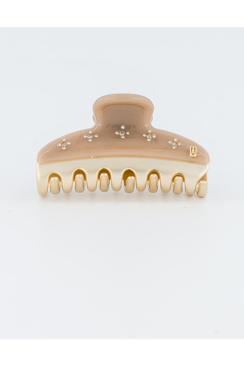 Vendome Etoile Medium Swarovski® Crystal Embellished Hair Clip, Main, color, Brown