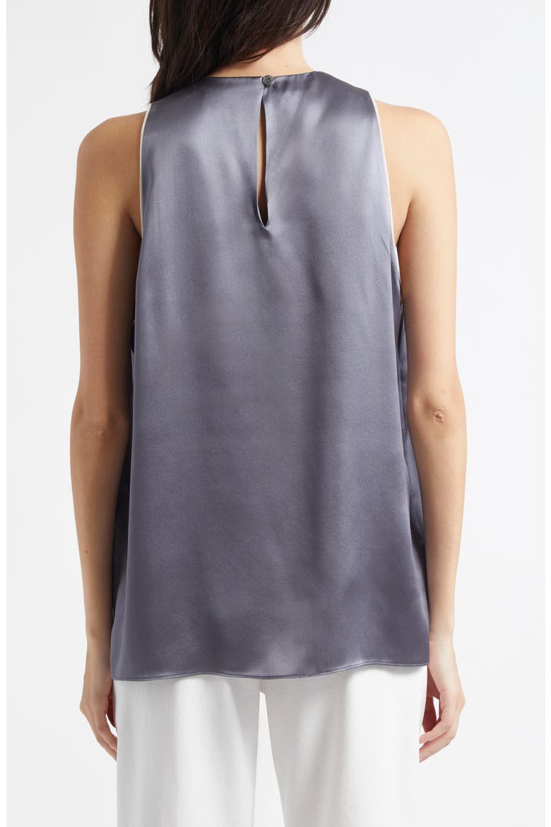 Sleeveless Silk Charmeuse Top, Alternate, color, DUST AND SAND