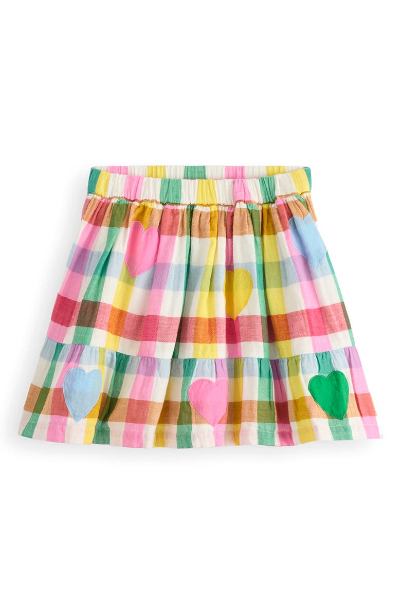 Mini Boden Kids' Plaid Skirt, Main, color, Multi Heart Check