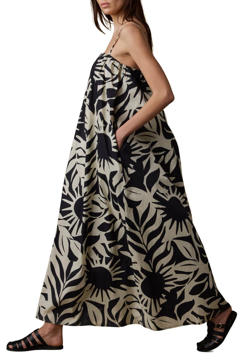 Kaua Coastal Poplin Maxi Dress, Alternate, color, GARDEN SONATA