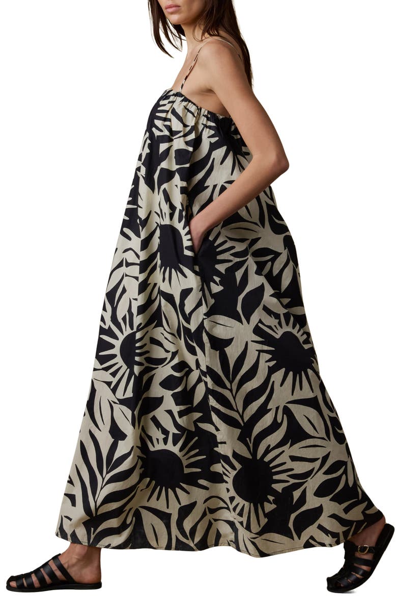 Faherty Kaua Coastal Poplin Maxi Dress, Alternate, color, Garden Sonata