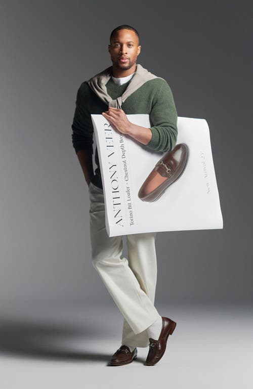 Anthony Veer Torino Bit Loafer In Obsidian Black