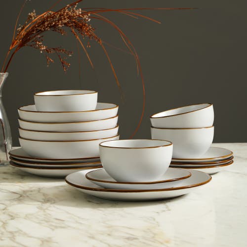 Stone Lain Brasa Stoneware 32-piece Dinnerware Set In White