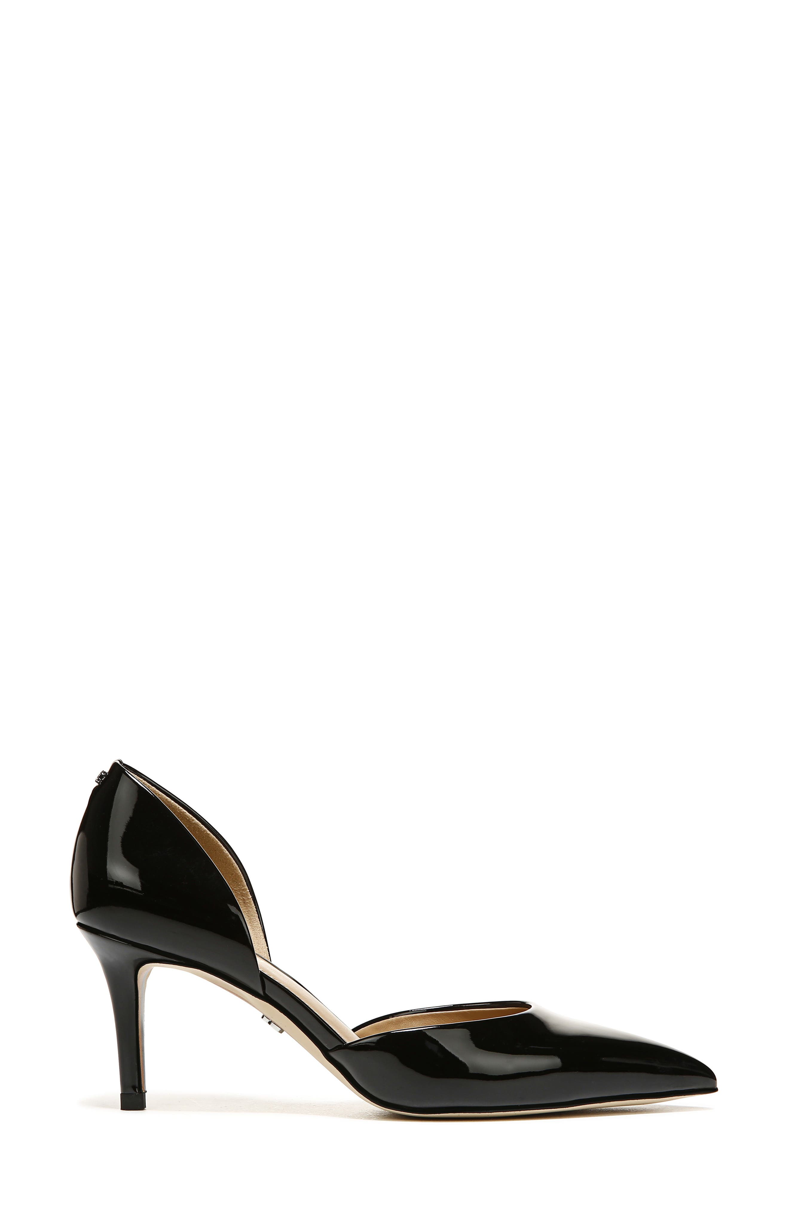 Viv Pointed Toe d'Orsay Pump, Alternate, color, BLACK