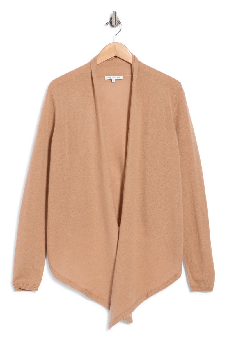 Waterfall Open Cardigan, Main, color, CAMEL