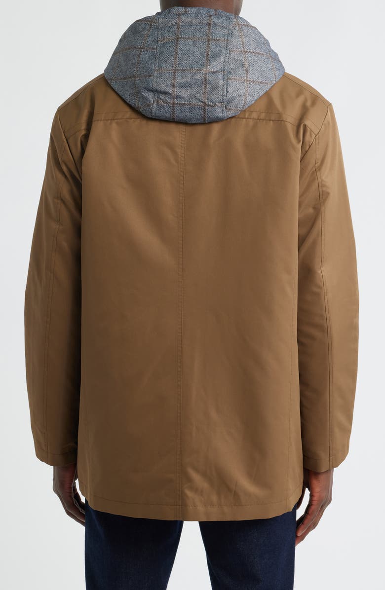 Johnston & Murphy Upton Raincoat with Removable Liner, Alternate, color, Whiskey/ Gray Plaid