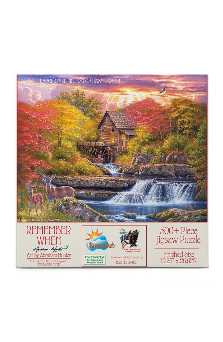 Sunsout Remember When 500 piece Jigsaw Puzzle for Adults Large Pieces, Alternate, color, Multicolor