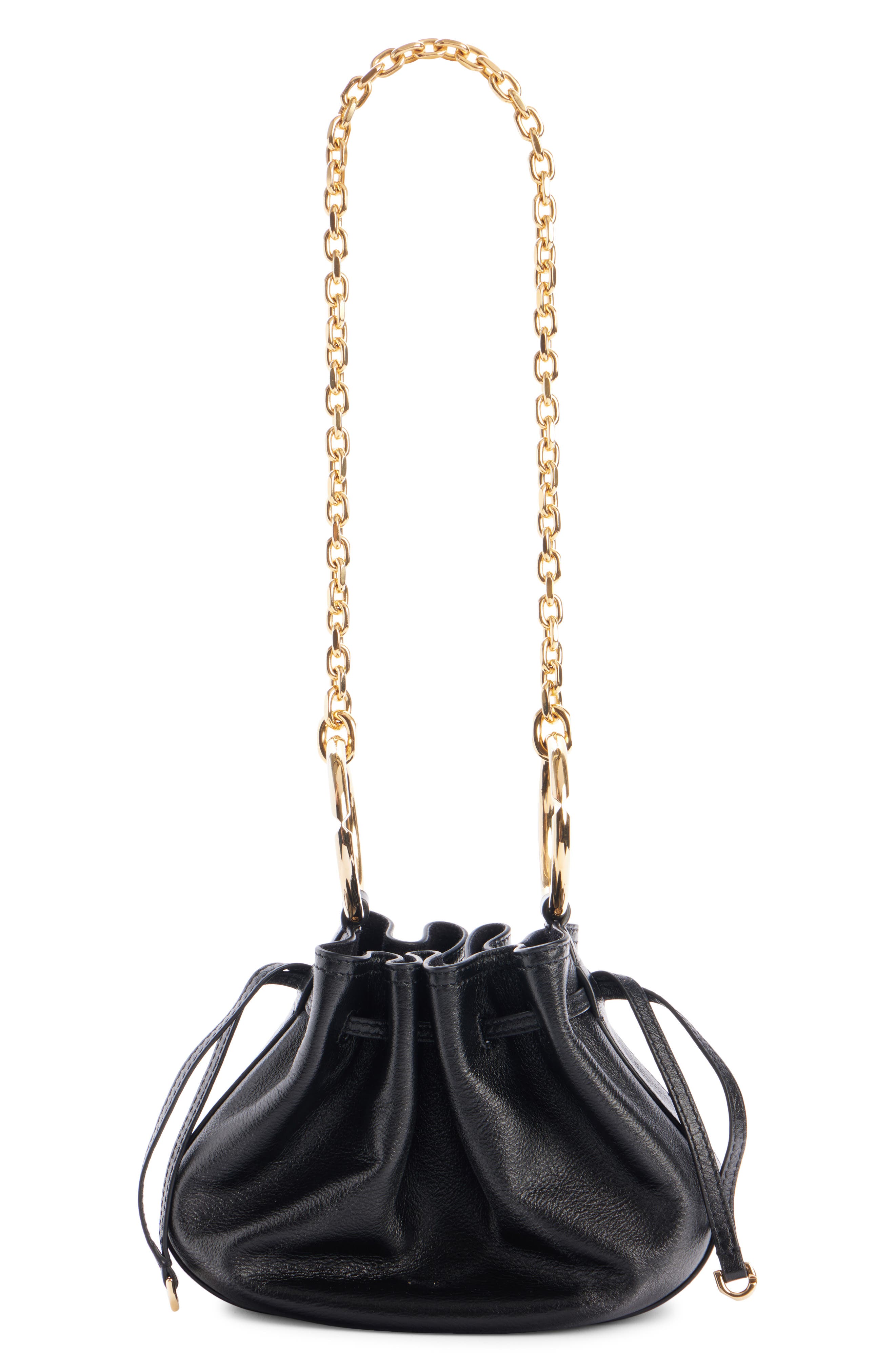 Givenchy Mini Pumpkin Leather Bucket Bag, Alternate, color, 