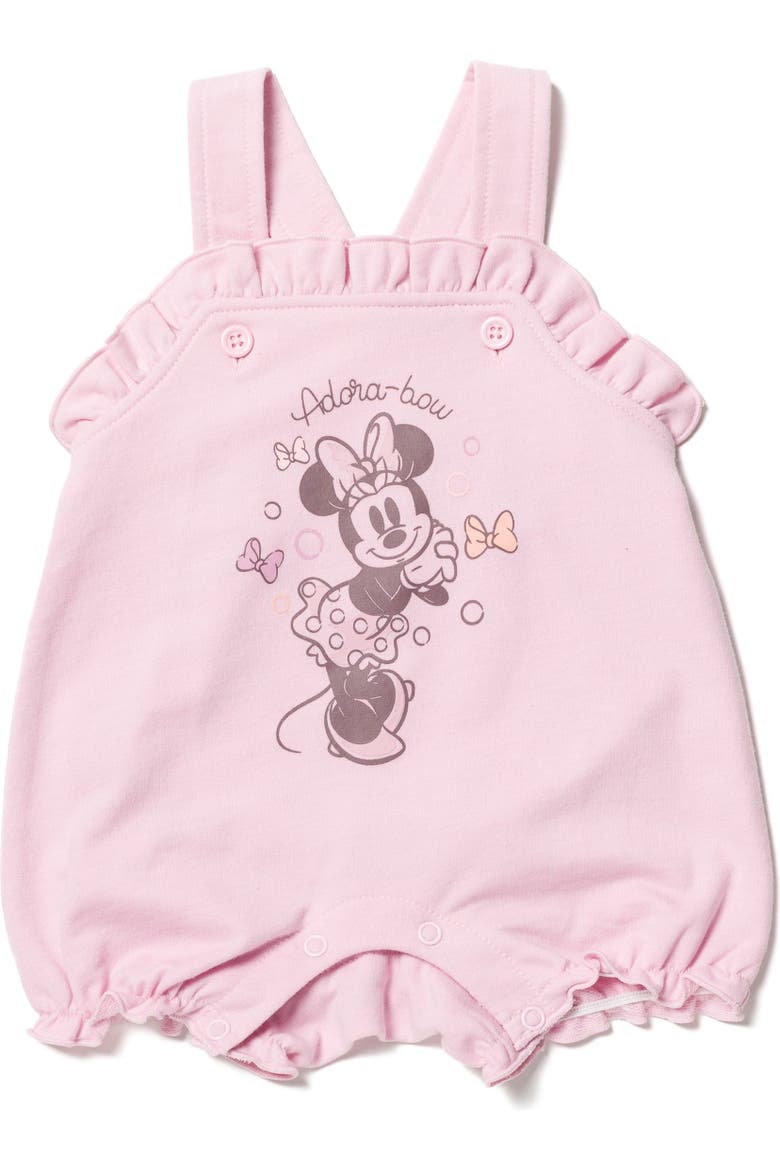 Minnie Mouse Bubble Shortall Tee and Hat Set, Alternate, color, Minnie Mouse Pink
