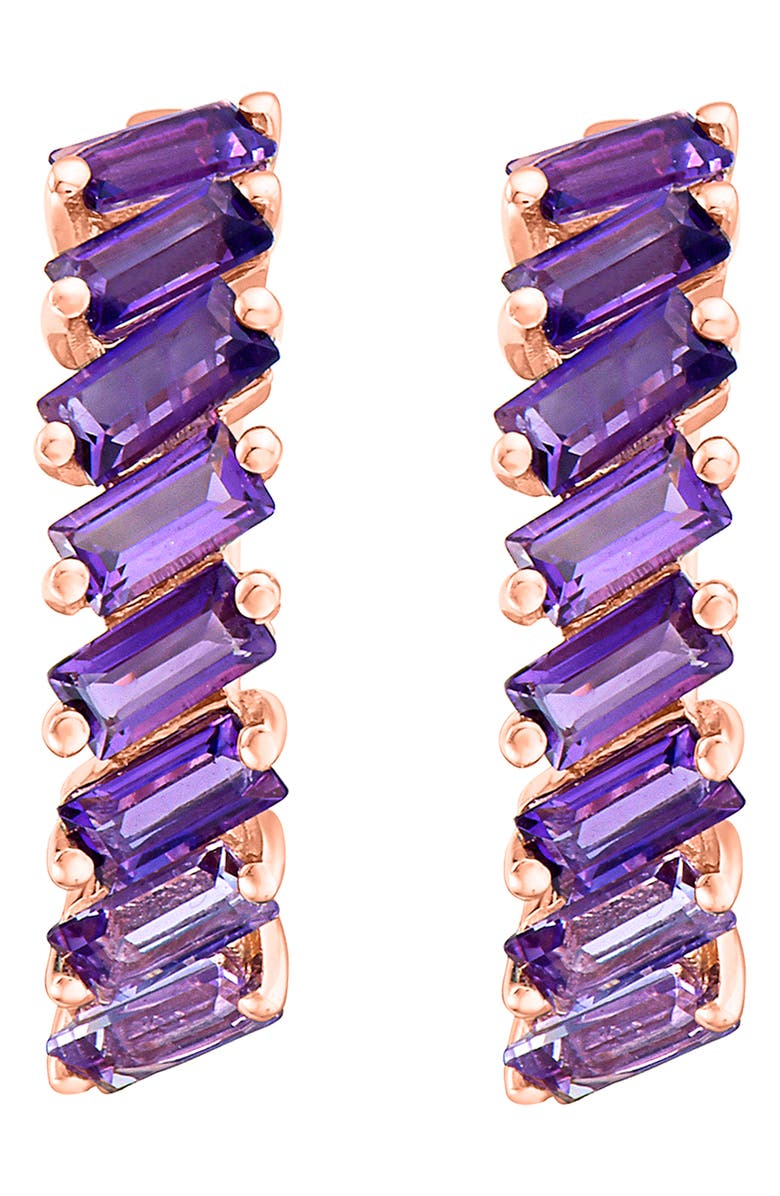 EFFY Amethyst Hoop Earrings, Alternate, color,