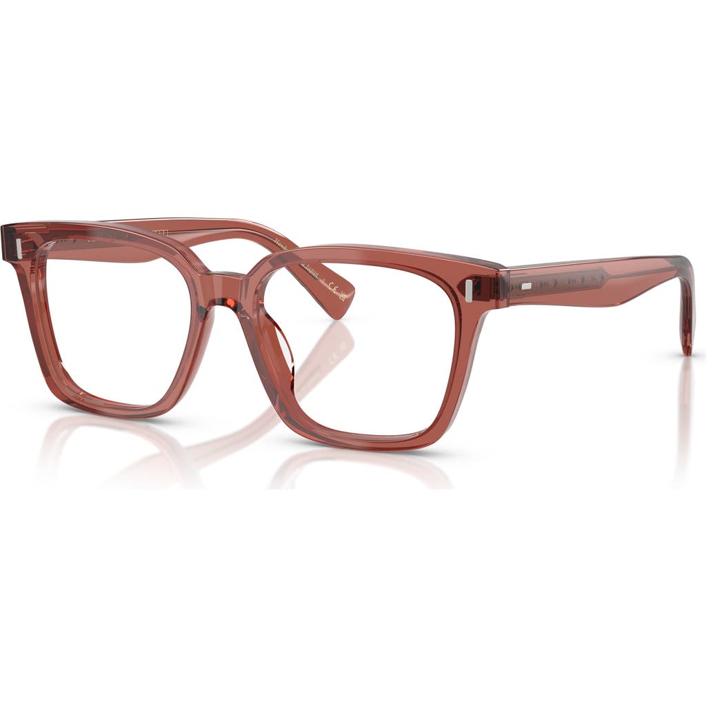 Oliver Peoples 51mm Rectangle Optical Glasses In Brown