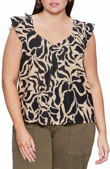 Sanctuary The Time Off Flutter Sleeve Button-Up Top