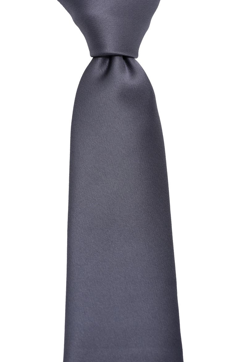 Satin Tie, Alternate, color, CHARCOAL
