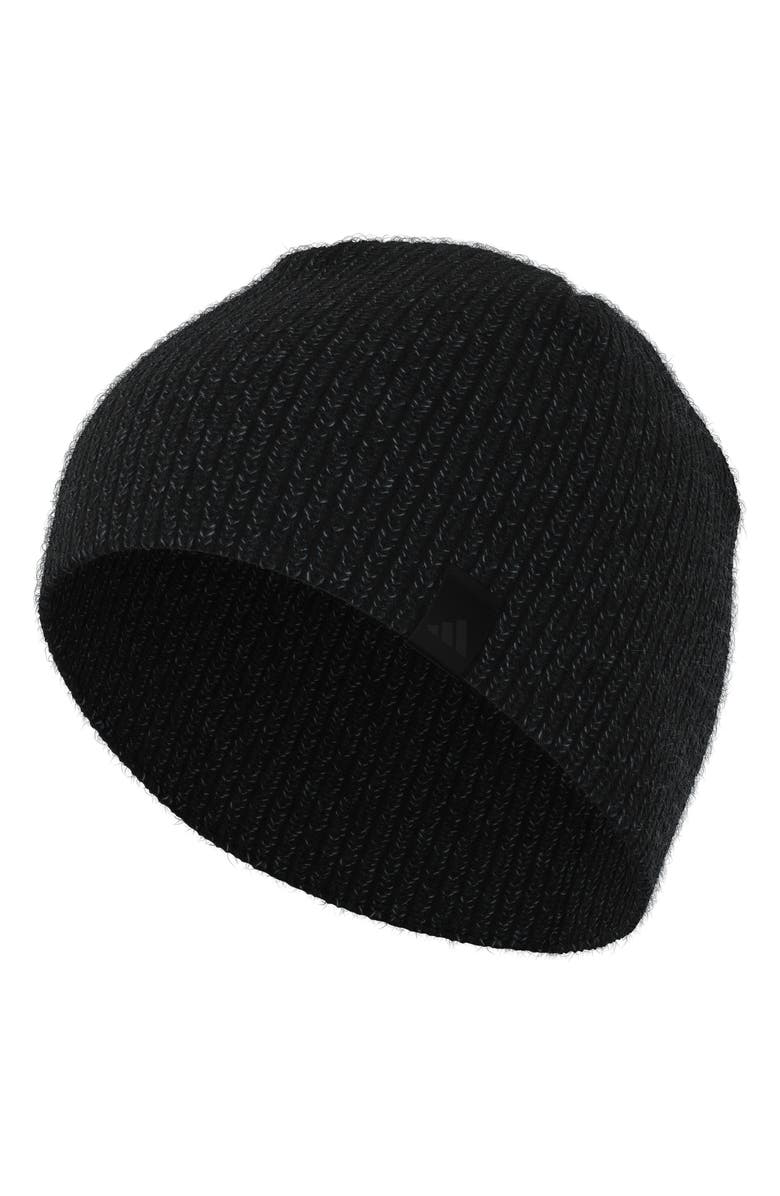 adidas Lifestyle Beanie, Main, color, Black/ Grey/ Black