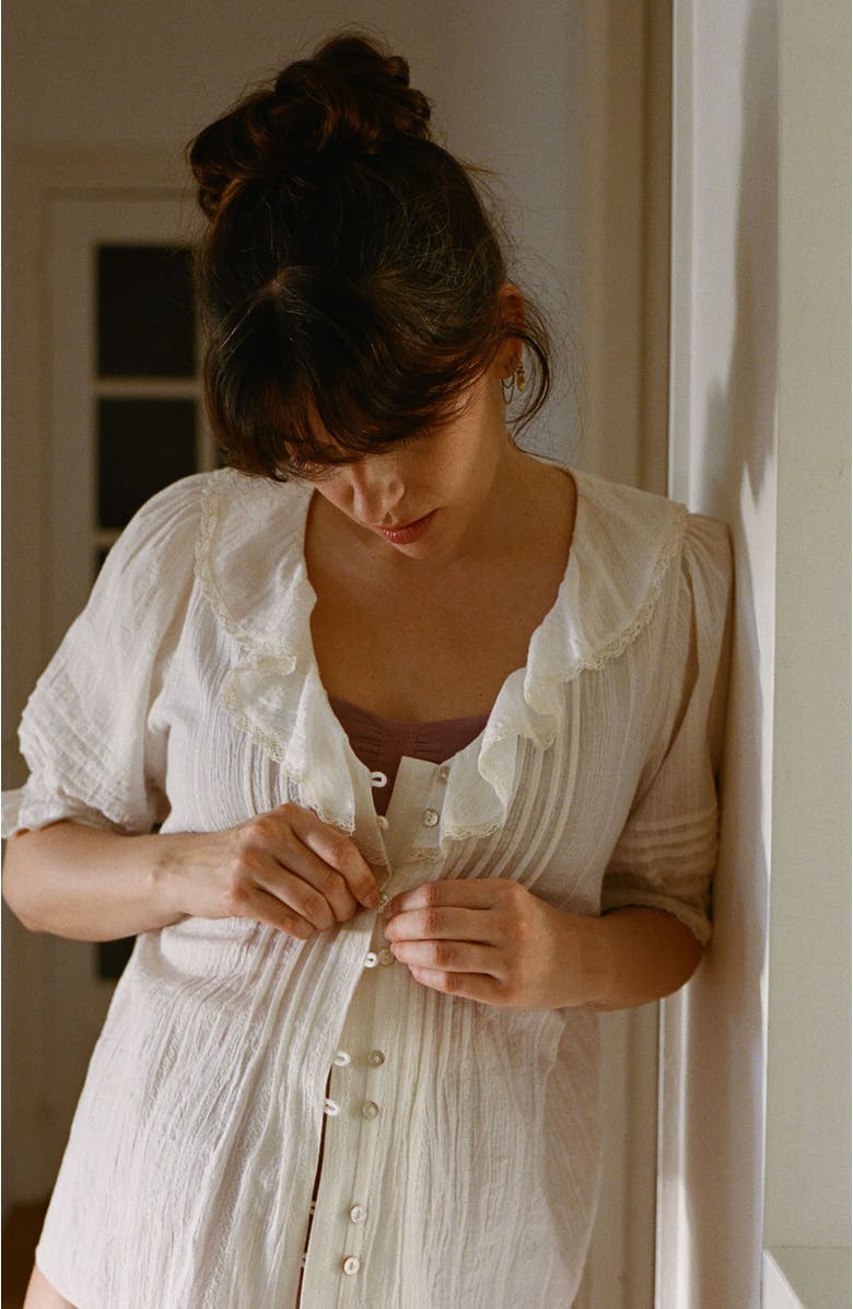 HATCH The Lou Lou Nursing Blouse, Alternate, color, Vanilla