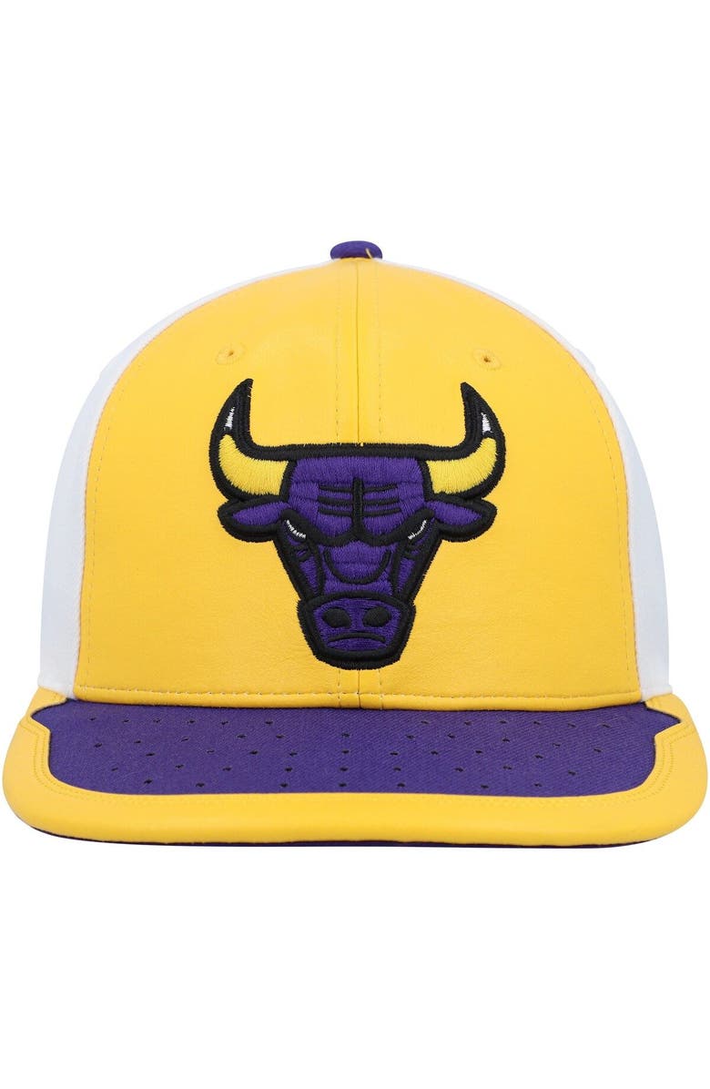 Mitchell & Ness Men's Mitchell & Ness Yellow/Purple Chicago Bulls Day One Snapback Hat, Alternate, color, 