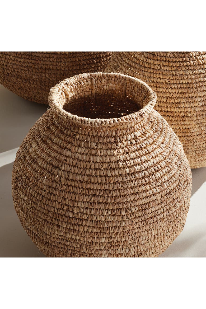 Remi Woven Vase, Alternate, color, Beige