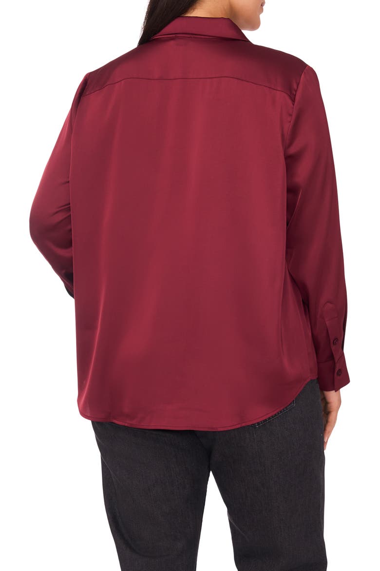 Long Sleeve Button-Down Shirt, Alternate, color, BLOOM PLUM