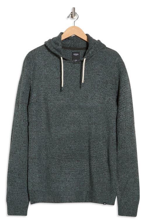Union Milo Marled Thermal Stitch Hooded Sweater In Green