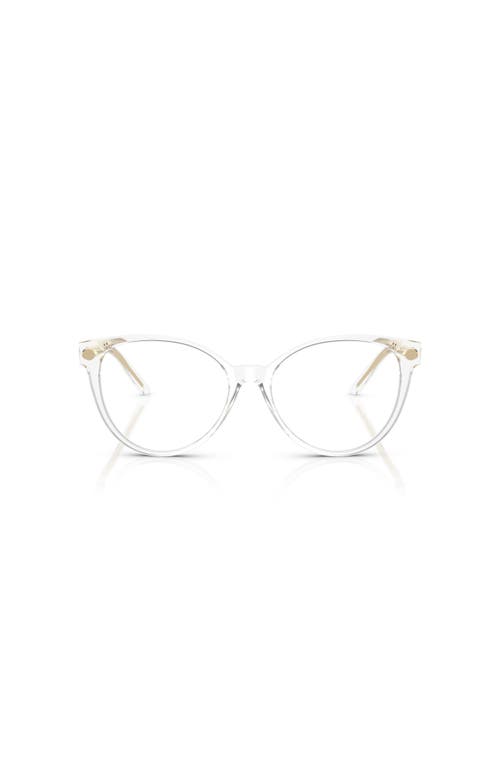 Versace 52mm Cat Eye Optical Glasses In Transparent