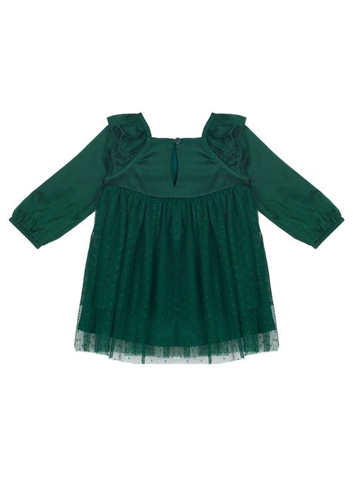 Isobella & Chloe Isobella And Chloe Mistletoe Emerald Tulle Dress For Toddler Girls. In Green