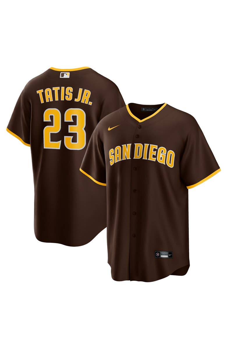 Nike Men's Nike Fernando Tatis Jr. Brown San Diego Padres Alternate Replica Player Jersey, Main, color, Brown