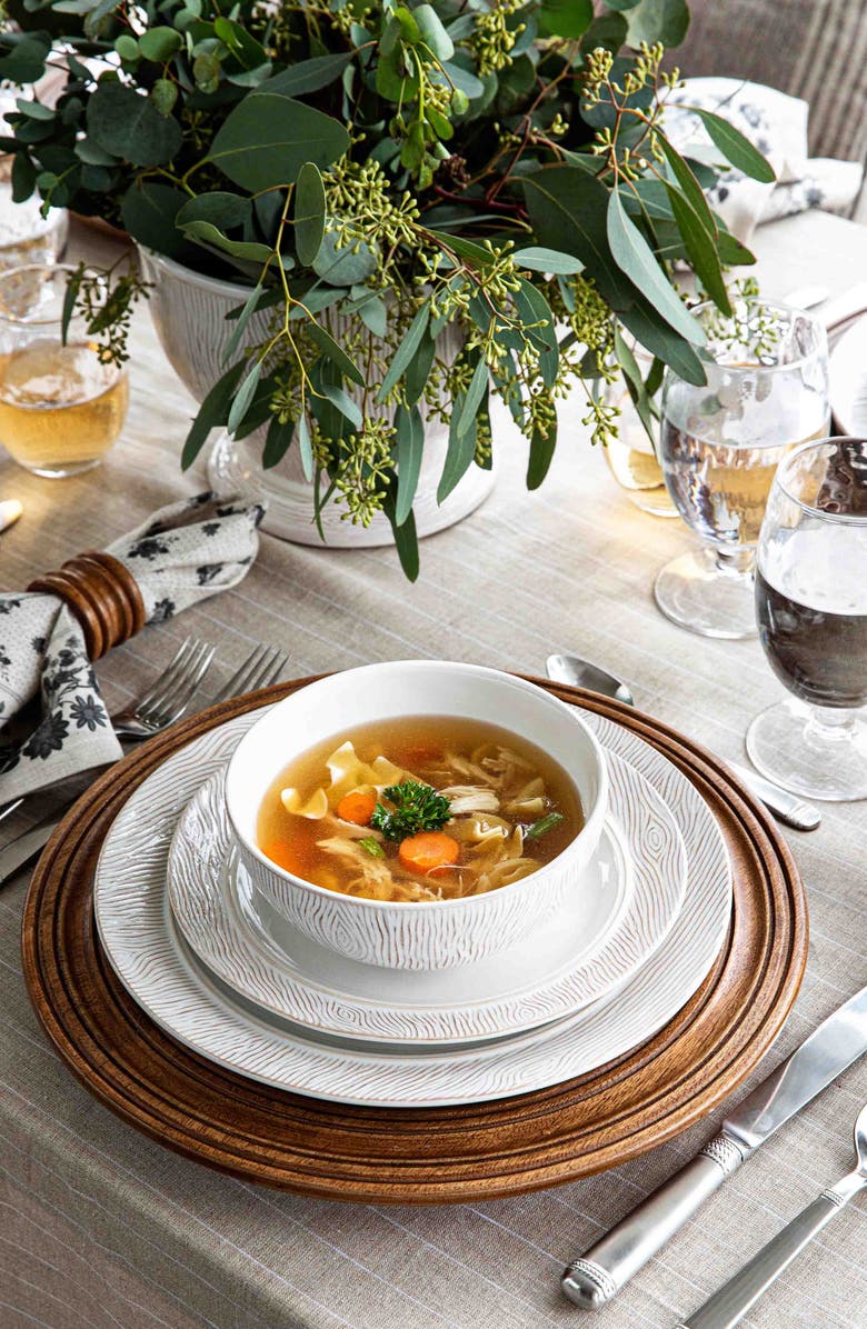 Juliska Blenheim Oak Dinner Plate, Alternate, color, Whitewash