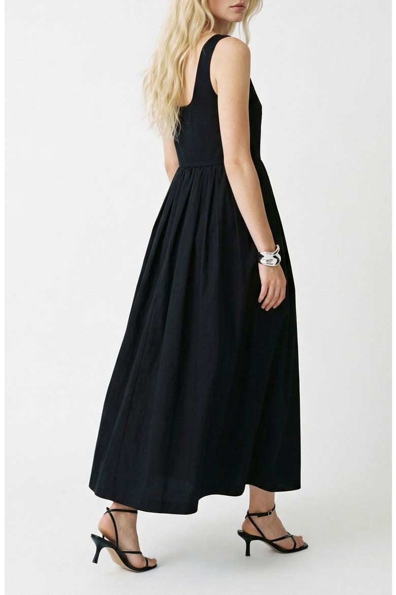 Ane Midi Dress, Alternate, color, BLACK