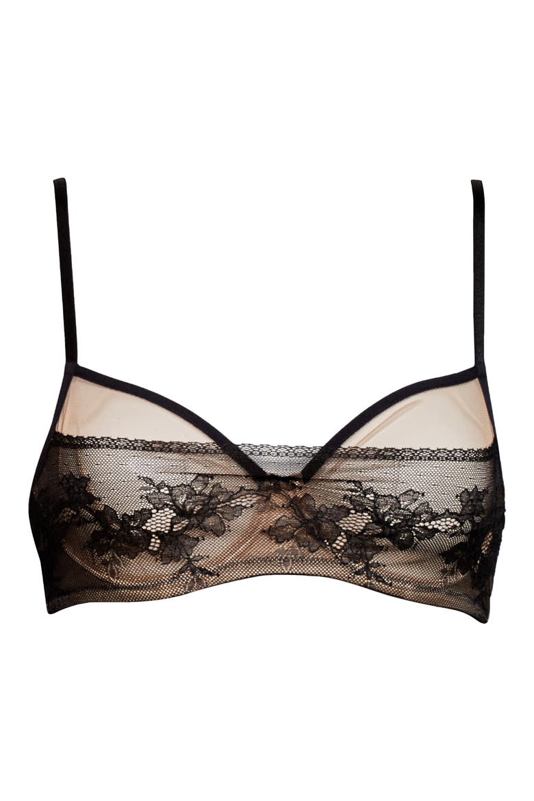 Straight Laced Underwire Balconette Bra, Alternate, color, BLACK/ NYLON