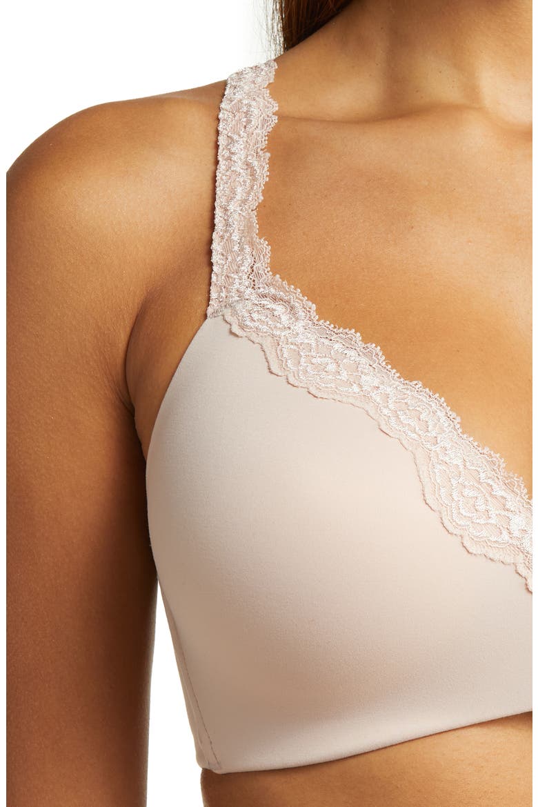 Softly Styled Wireless Bra, Alternate, color, ROSE DUST