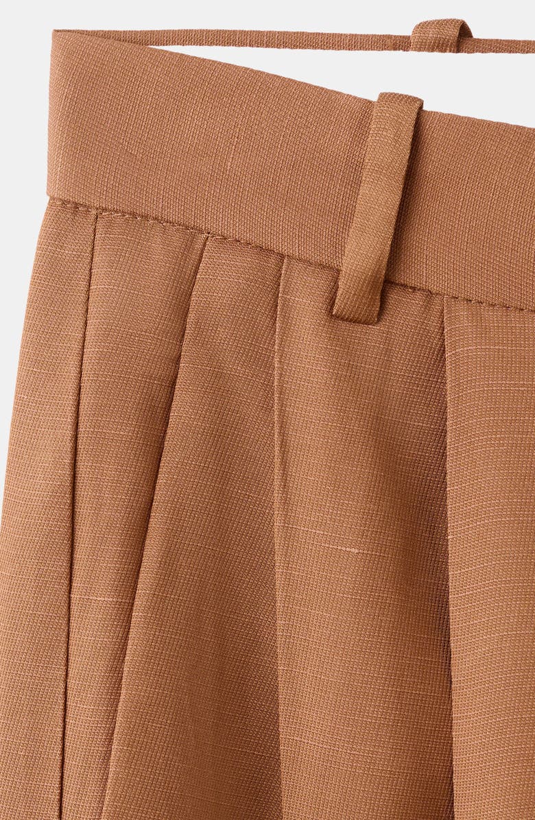 MANGO Minesota Pleated Pants, Alternate, color, Russet