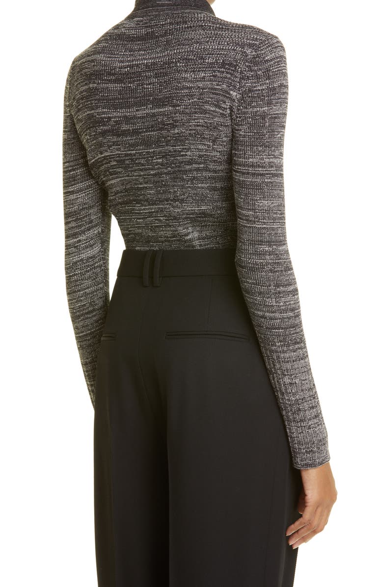 PARTOW Josie Silk & Cotton Long Sleeve Rib Polo, Alternate, color, 