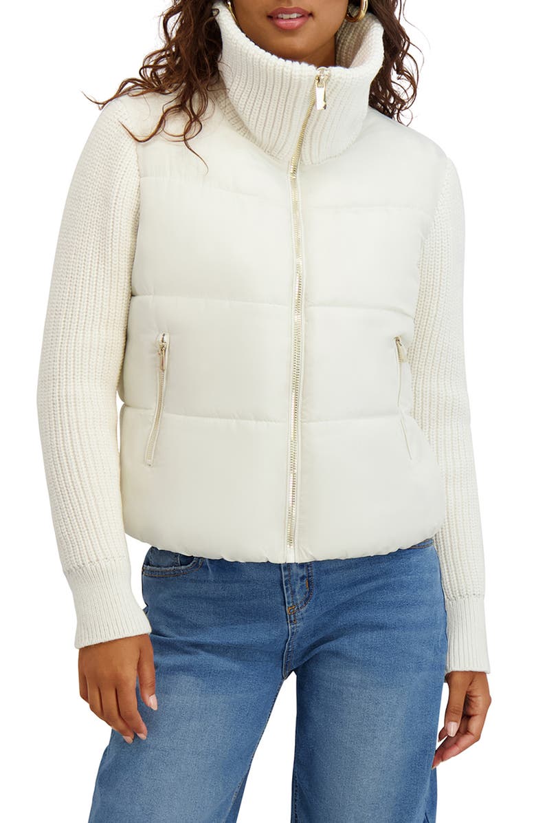 Knit Sleeve Quilted Core Jacket
