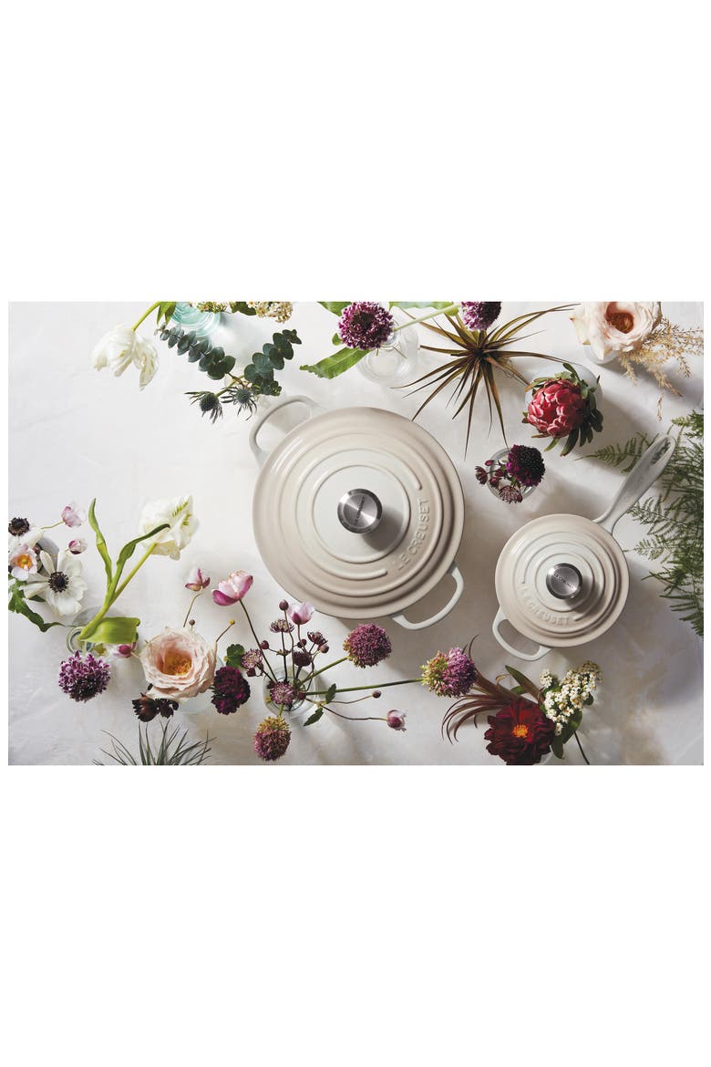 Signature 5 Quart Oval Enamel Cast Iron French/Dutch Oven, Alternate, color, MERINGUE