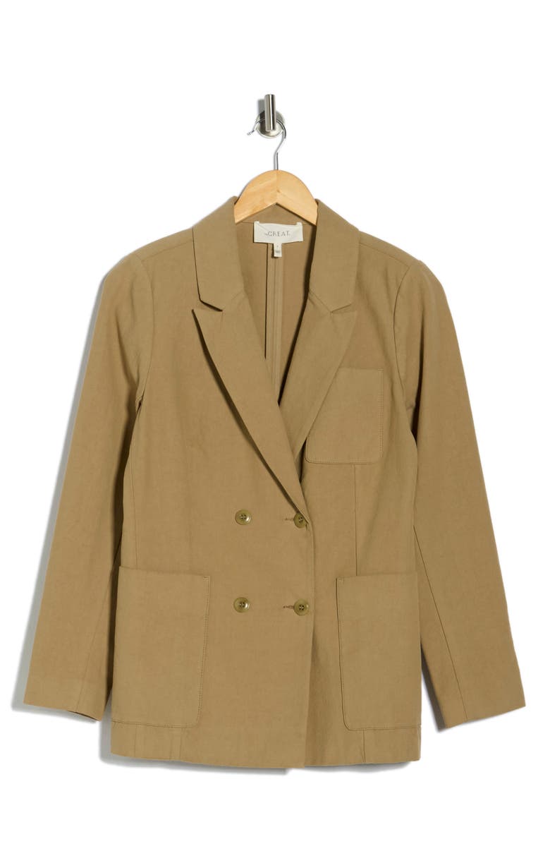 THE GREAT. The Savant Cotton Blazer, Main, color, Brush