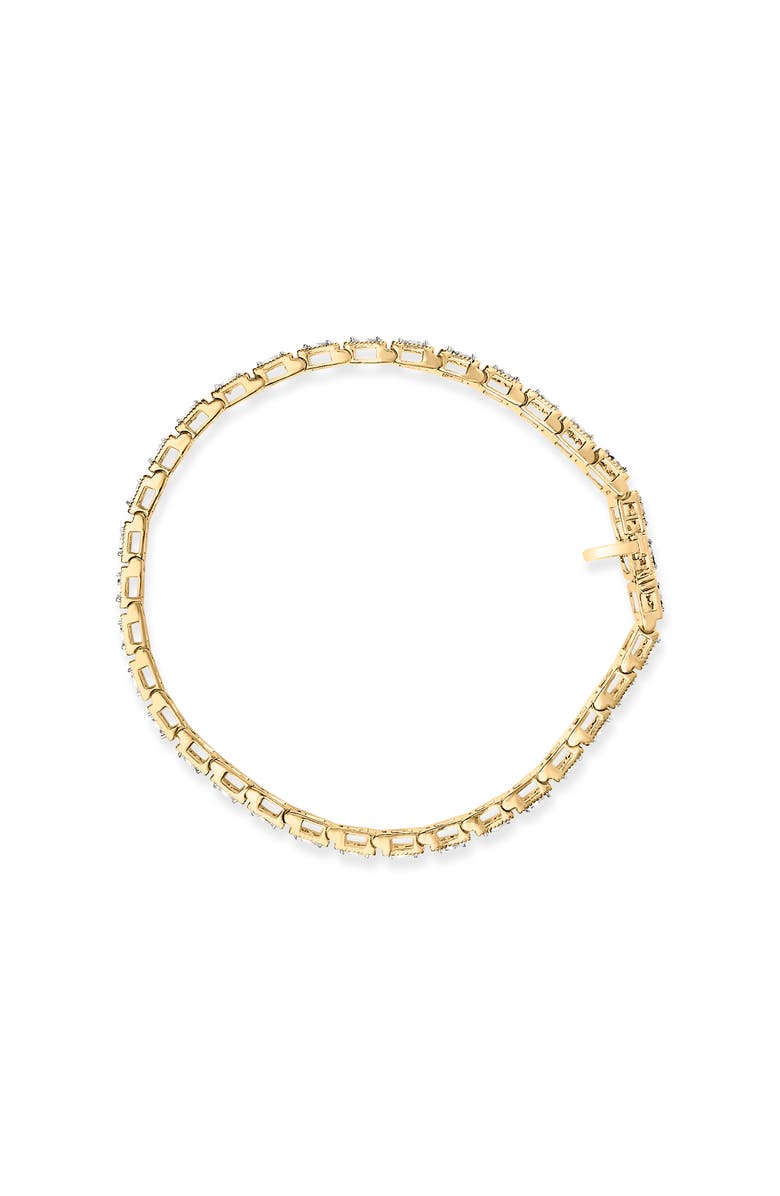 Haus of Brilliance 14K Yellow Gold Plated Silver 1.0 Cttw Diamond Milgrain Link Tennis Bracelet, Alternate, color, Yellow