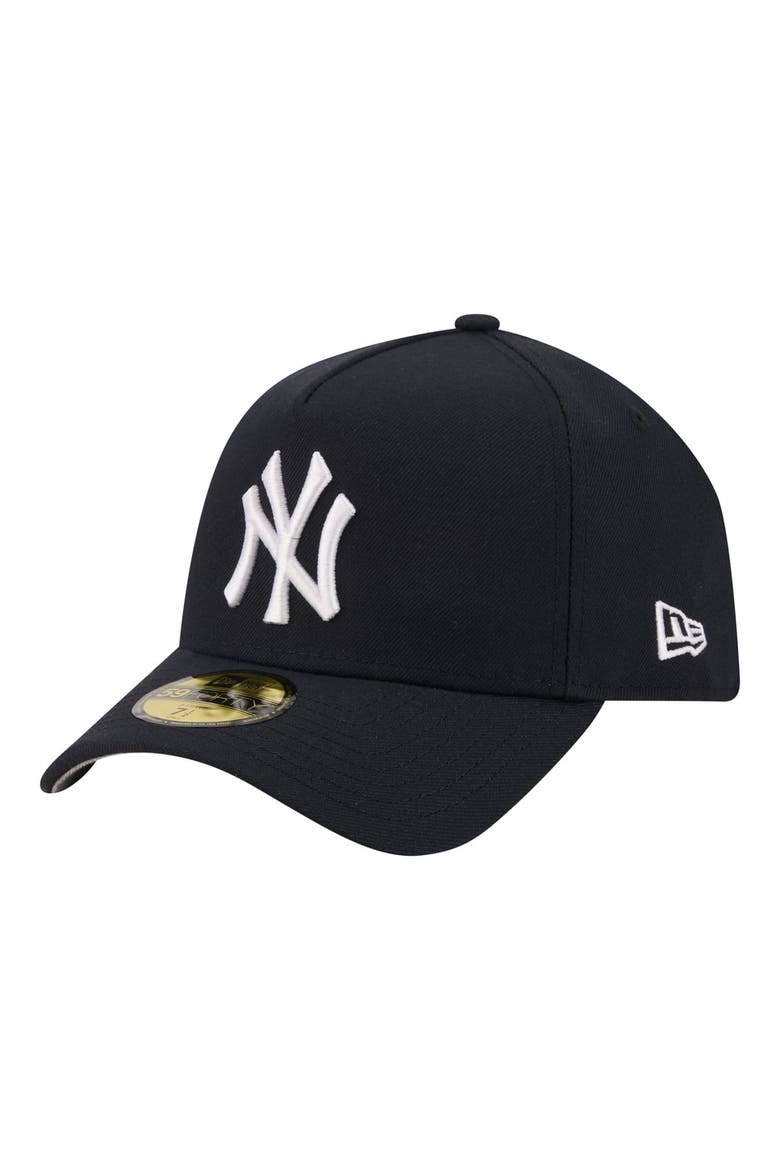 Men's New Era  Navy New York Yankees A-Frame 59FORTY Fitted Hat, Main, color, Navy
