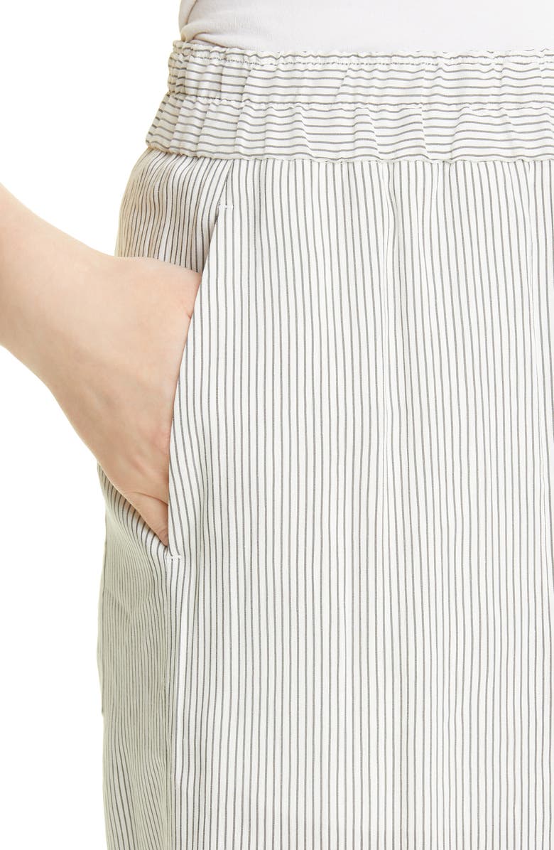 Vince Stripe Linen Blend Crop Pull On Pants, Alternate, color, 