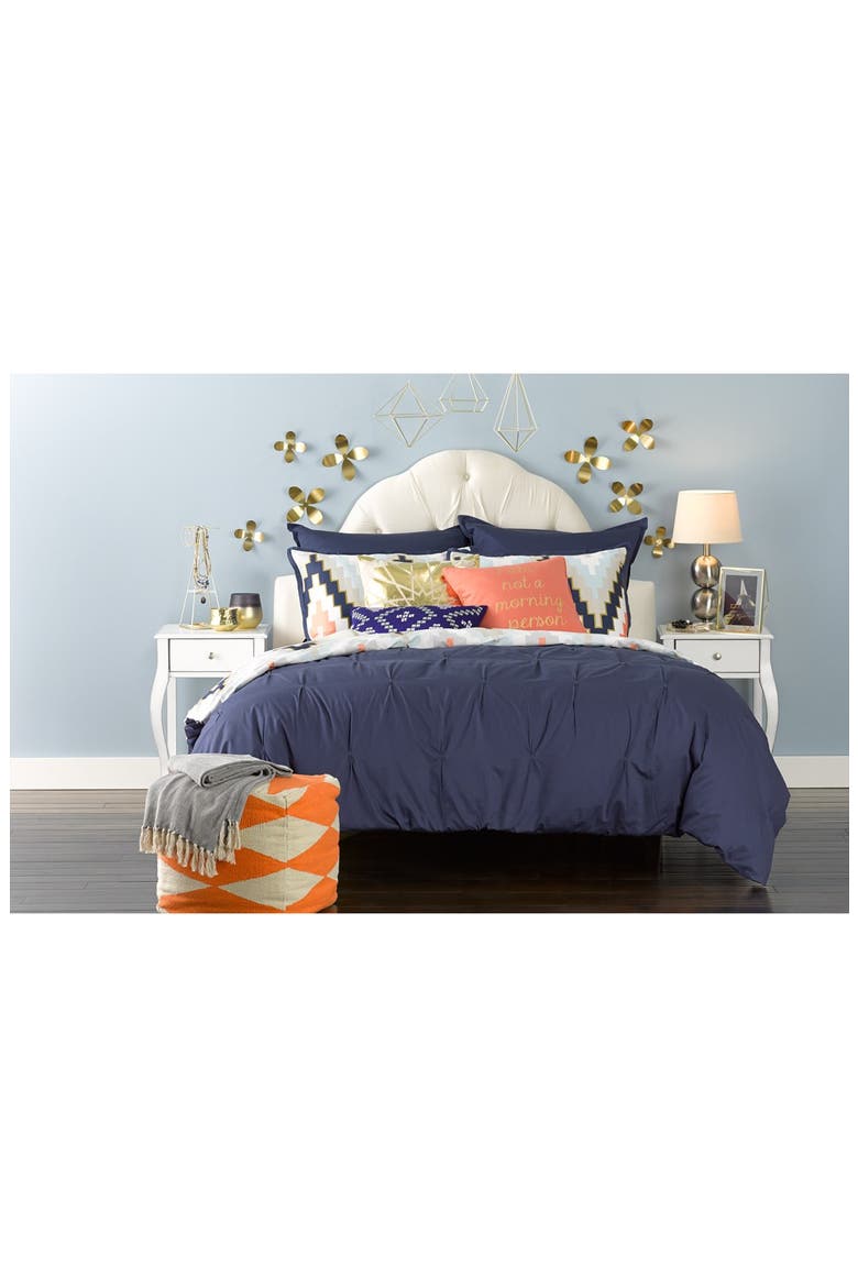 Harper Reversible Duvet Cover & Sham Set, Alternate, color, NAVY
