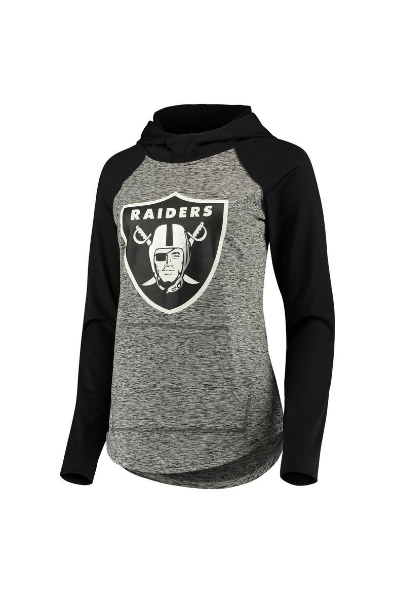 Women's G-III 4Her by Carl Banks Heathered Gray/Black Las Vegas Raiders Championship Ring Pullover Hoodie, Alternate, color, Heather Gray