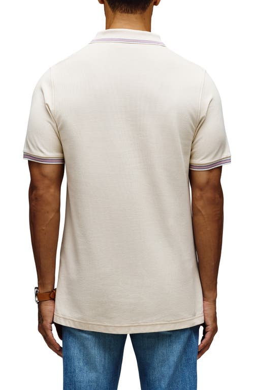 Psycho Bunny Dante Tipped Pima Cotton Piqué Polo In Gray