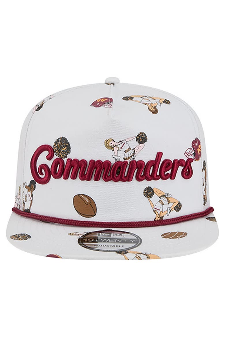 Men's New Era  White Washington Commanders Team Cheer 19TWENTY Snapback Hat, Alternate, color, White